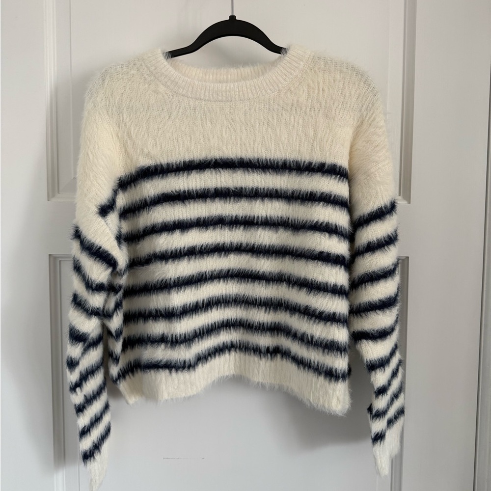 La Ligne and Target Fuzzy Yarn Striped Crewneck Sweater.  Never worn.  NWOT.